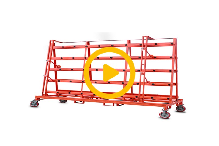 ABACO OVERSIZED GLASS TRANSPORT CART - AOGTC11879