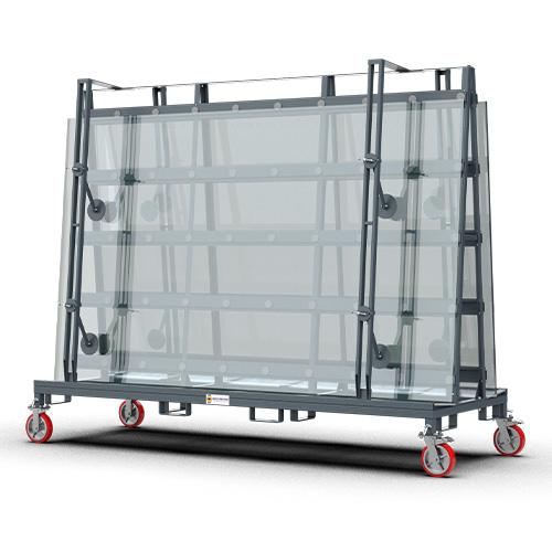 ABACO OVERSIZED GLASS TRANSPORT CART - AOGTC11879