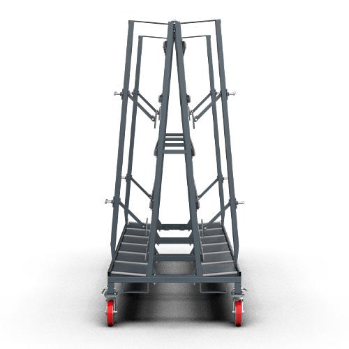 ABACO OVERSIZED GLASS TRANSPORT CART - AOGTC11879