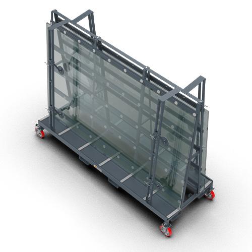 ABACO OVERSIZED GLASS TRANSPORT CART - AOGTC11879