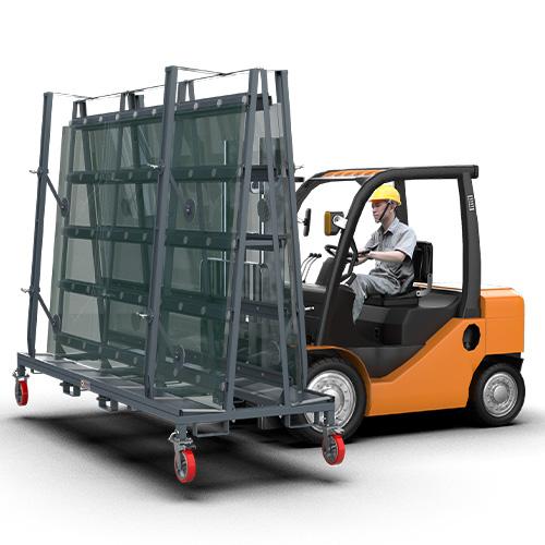 ABACO OVERSIZED GLASS TRANSPORT CART - AOGTC11879