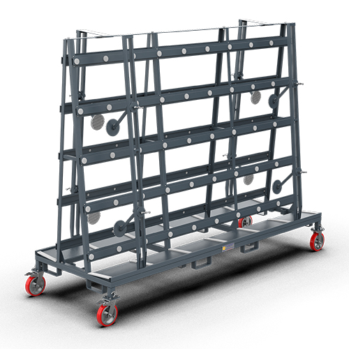ABACO OVERSIZED GLASS TRANSPORT CART - AOGTC11879
