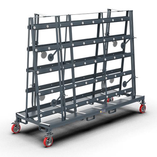 ABACO OVERSIZED GLASS TRANSPORT CART - AOGTC11879