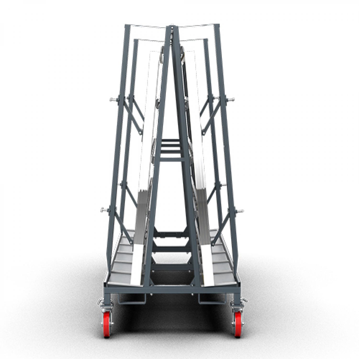 ABACO OVERSIZED GLASS TRANSPORT CART - AOGTC11879